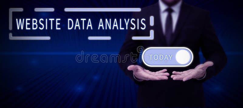 Conceptual display Website Data Analysis. Concept meaning analysis and report of web data for enhancing webpage. Handwriting text Website Data Analysis, Conceptual photo analysis and report of web data for enhancing webpage