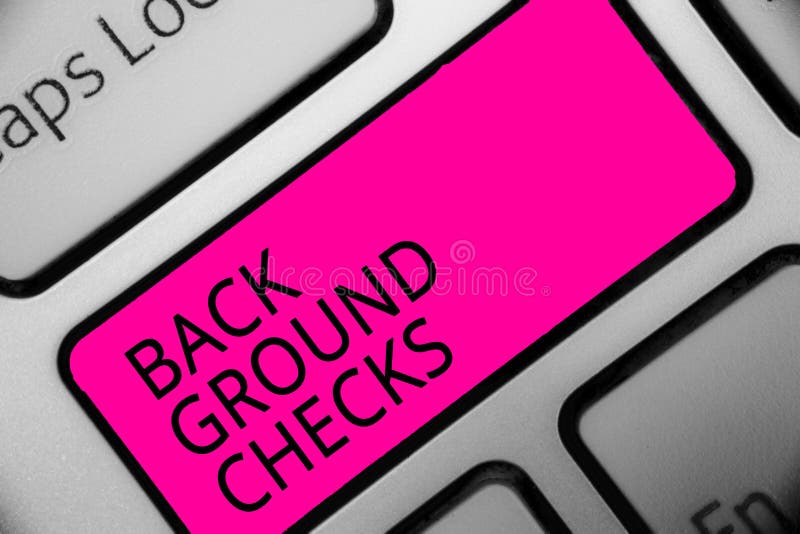 Conceptual hand writing showing Back Ground Checks. Business photo showcasing looking up compiling criminal records for Organizati royalty free stock images Conceptual hand writing showing Back Ground Checks. Business photo showcasing looking up compiling criminal records for Organizati royalty free stock images
