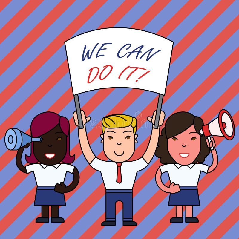 Conceptual Hand Writing Showing We Can Do It. Business Photo Text See