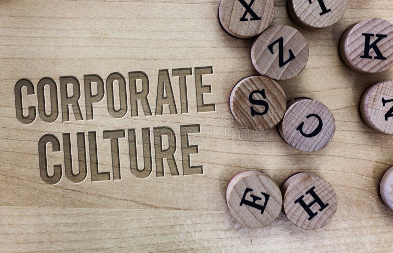 Conceptual hand writing showing Corporate Culture. Business photo showcasing Beliefs and ideas that a company has Shared