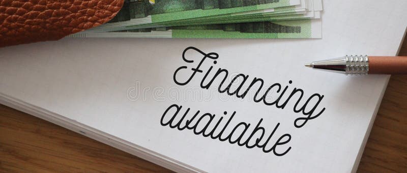 Conceptual hand writing showing Financing available words. Business concept royalty free stock images