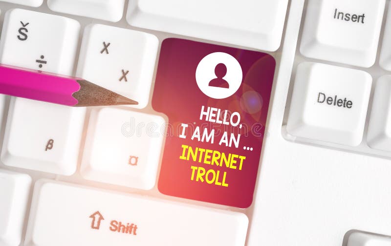 Internet Troll Is Mean At The Computer Stock Photo - Download