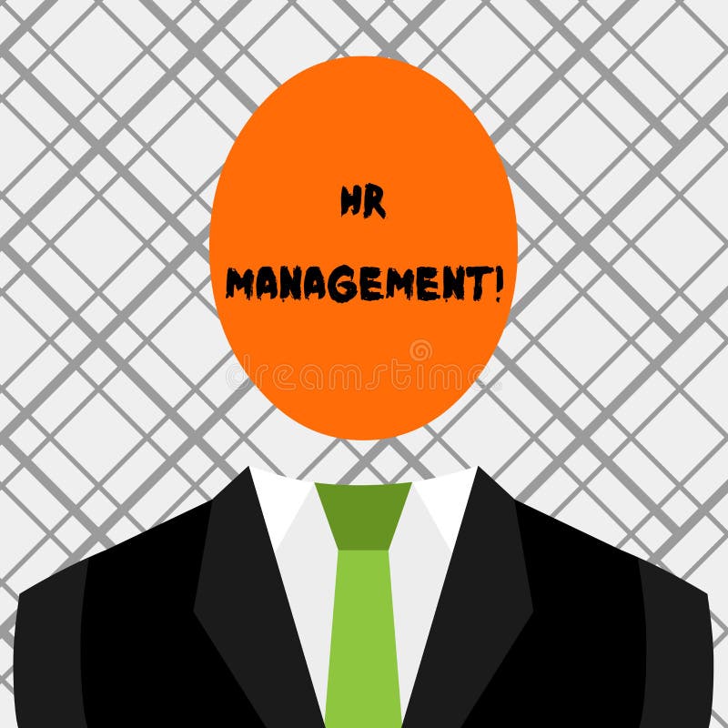 Conceptual hand writing showing Hr Management. Business photo showcasing strategic approach to the effective royalty free illustration