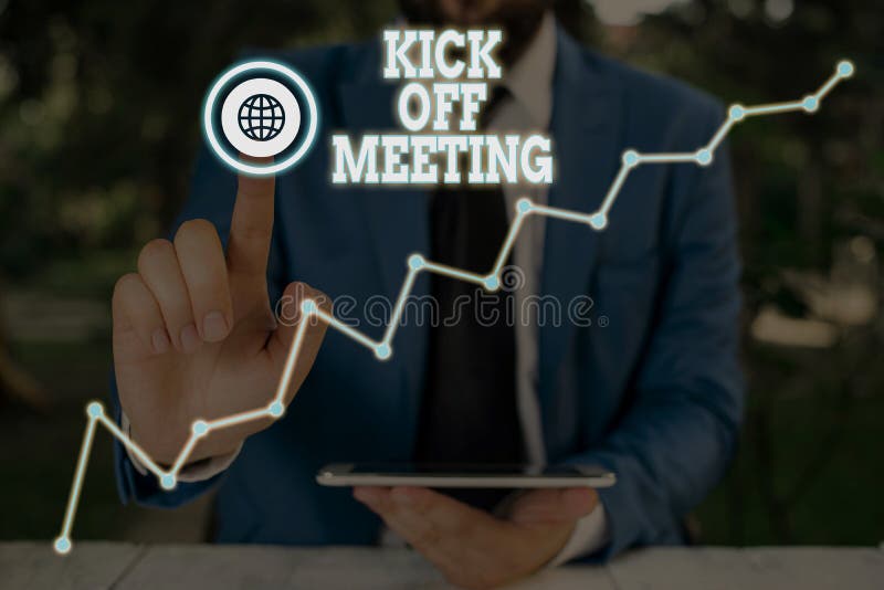 Handwriting text Kick Off Meeting. Concept meaning getting fired from your  team private talking about company Stock Illustration by ©artursz #214525404