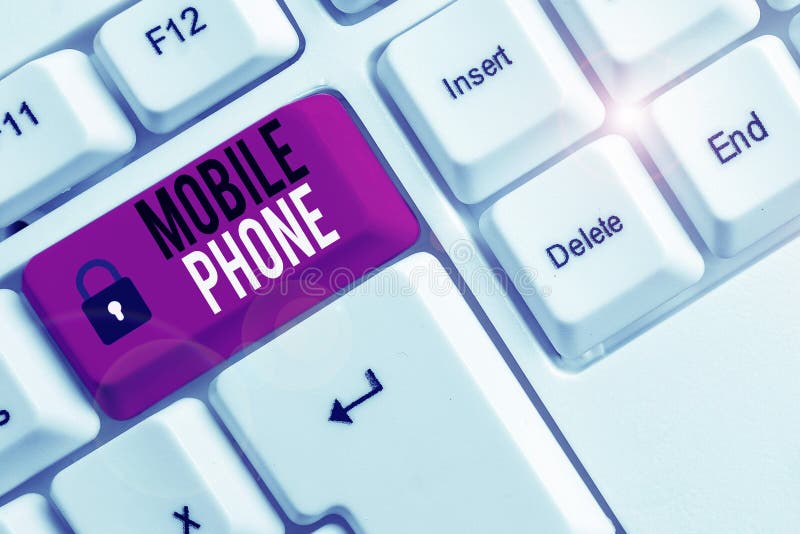 Conceptual Hand Writing Showing Mobile Phone. Business Photo Showcasing