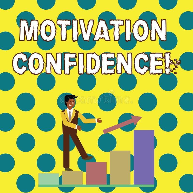 Conceptual hand writing showing Motivation Confidence. Business photo text Level of desire to accomplish a specified royalty free illustration