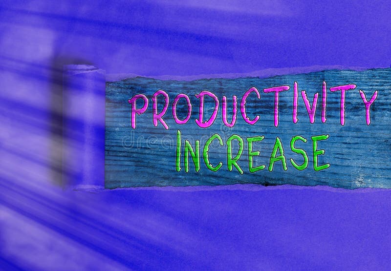 Conceptual hand writing showing Productivity Increase. Business photo text get more things done Output per unit of Product Input. Concept meaning get more things done Output per unit of Product Input.