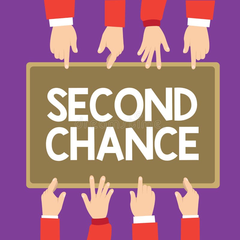 Text sign showing Second Chance. Concept meaning Giving another shot  Engaged again to business venture Illustration Of Empty Big Chat Box For  Waiting Stock Photo - Alamy