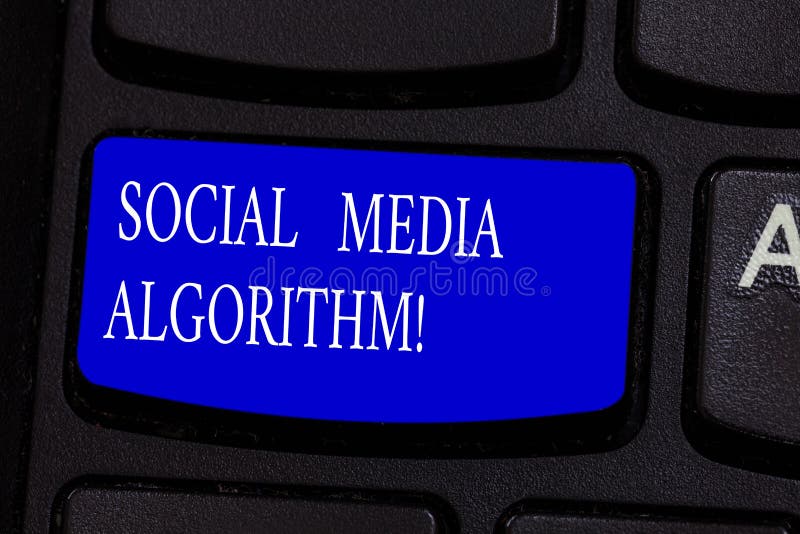 Conceptual hand writing showing Social Media Algorithm. Business photo text Sorting all post and show the most popular royalty free illustration