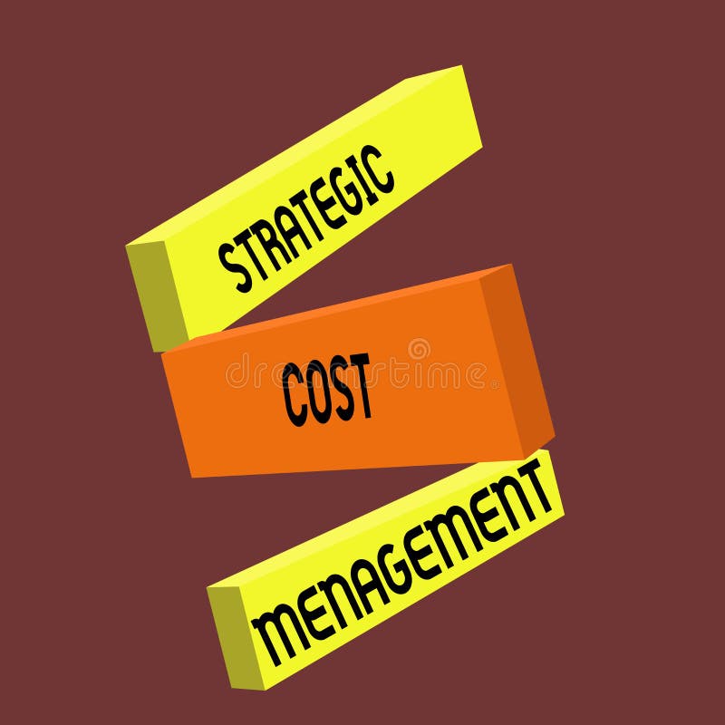 Conceptual hand writing showing Strategic Cost Management. Business photo text combining Decision Making with Expenses royalty free illustration Conceptual hand writing showing Strategic Cost Management. Business photo text combining Decision Making with Expenses royalty free illustration
