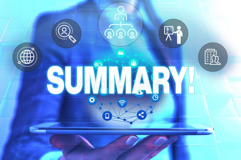 Conceptual Hand Writing Showing Summary. Business Photo Showcasing