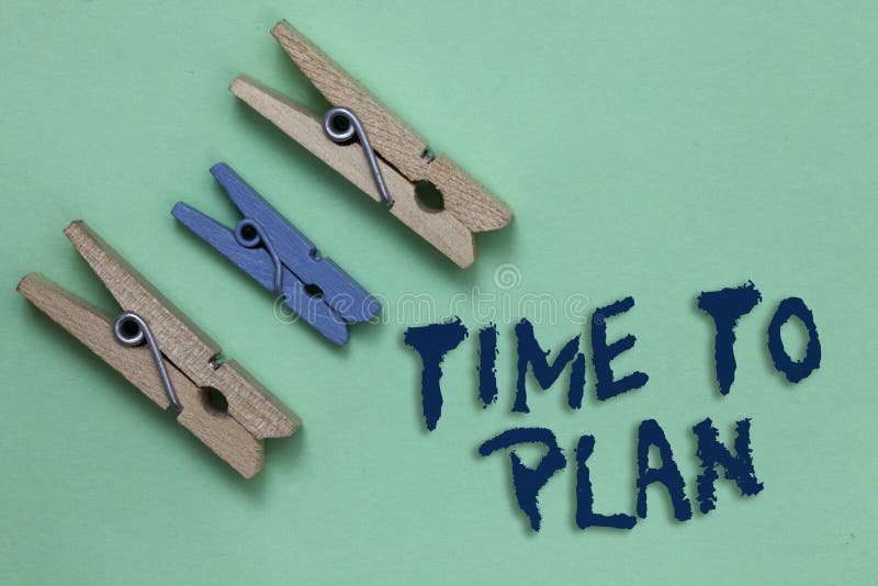 Conceptual hand writing showing Time To Plan. Business photo showcasing Preparation of things Getting Ready Think other solutions royalty free stock photos