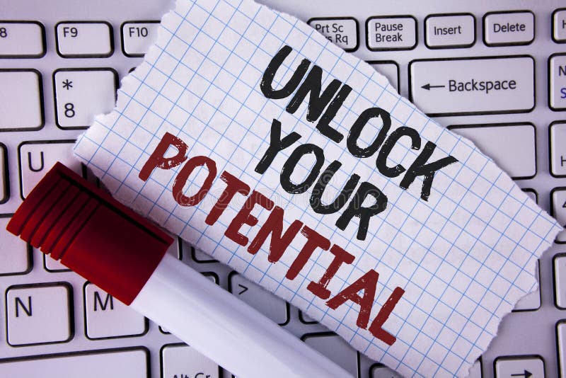Conceptual Hand Writing Showing Unlock Your Potential. Business Photo(07)
