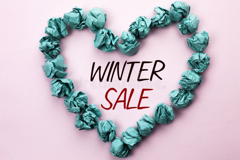 Conceptual hand writing showing Winter Sale. Business photo text Promotion Offer Shop Discount Season Offers Auction Deal Objectiv