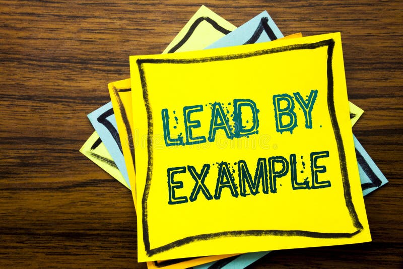 Conceptual hand writing text caption inspiration showing Lead By Example. Business concept for Motivation Inspiration written on s royalty free stock photography