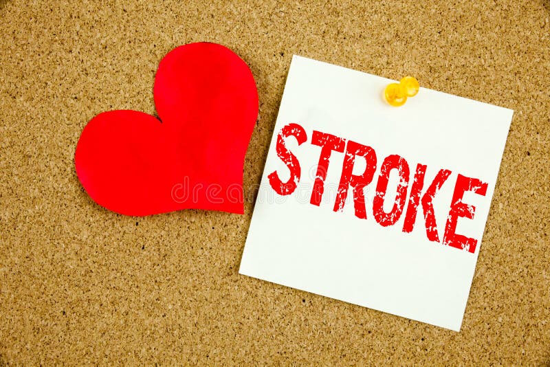 Conceptual hand writing text caption inspiration showing Stroke concept for Medicine health stethoscope illness and Love written o