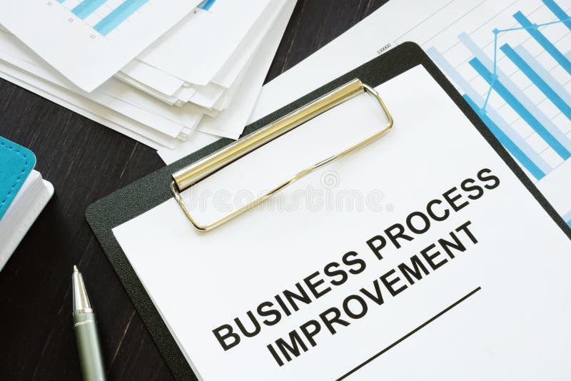 Conceptual hand written text showing business process improvement royalty free stock images