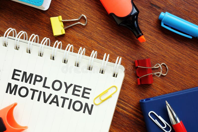 Conceptual hand written text showing employee motivation royalty free stock photo