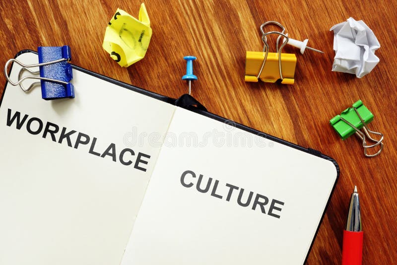 Conceptual hand written text showing workplace culture