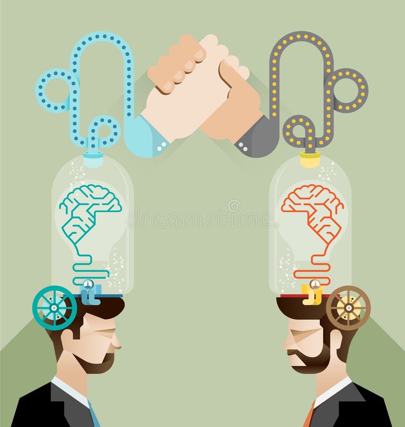 Brainstorming business team vector, Business concept vector stock illustration