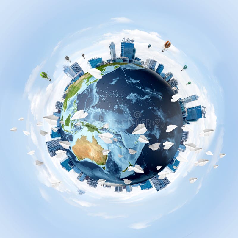 Conceptual image of Earth planet stock photos