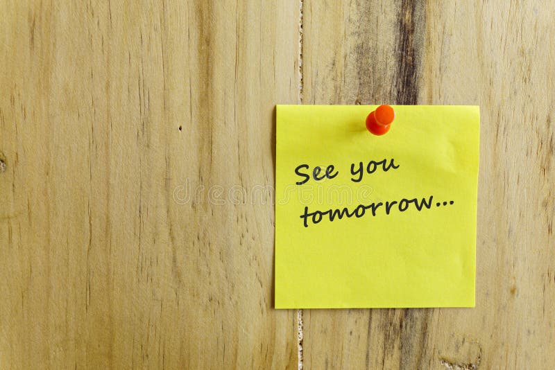 See you tomorrow folk stock photo. Image of business - 186534598
