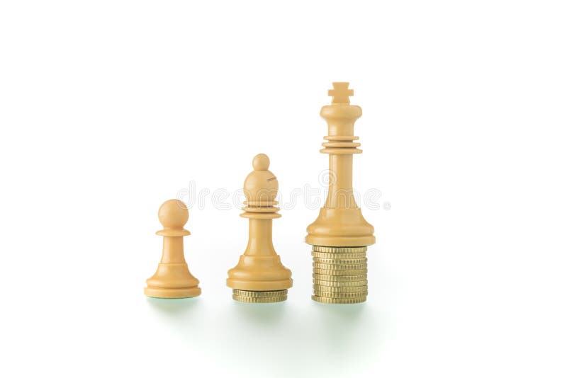 Compass Chess Pieces On White Background Stock Photo 666437362