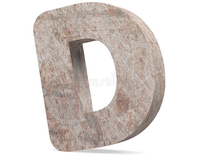 Conceptual Old Rusted Metal Capital Letter -D, Iron or Steel Industry ...