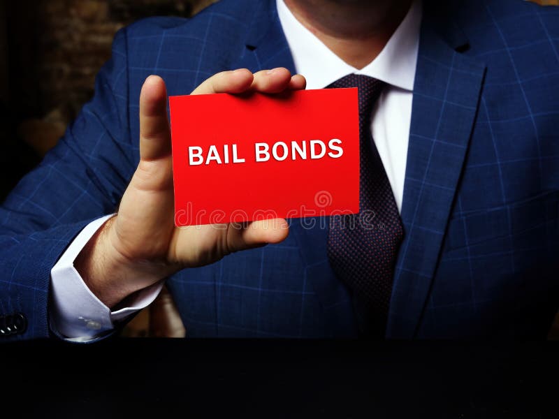 Conceptual photo about BAIL BONDS with written phrase. Conceptual photo showing an agreement by a criminal defendant to appear for