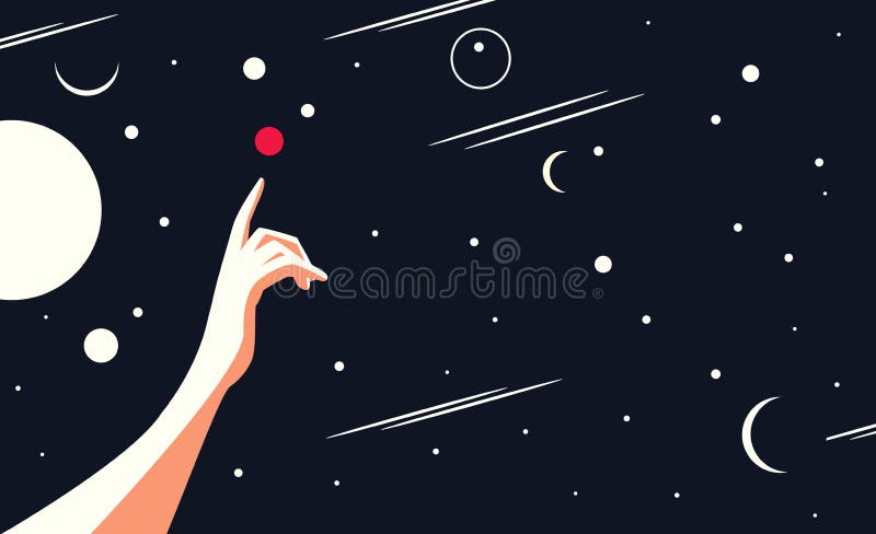 Conceptual illustration of space exploration