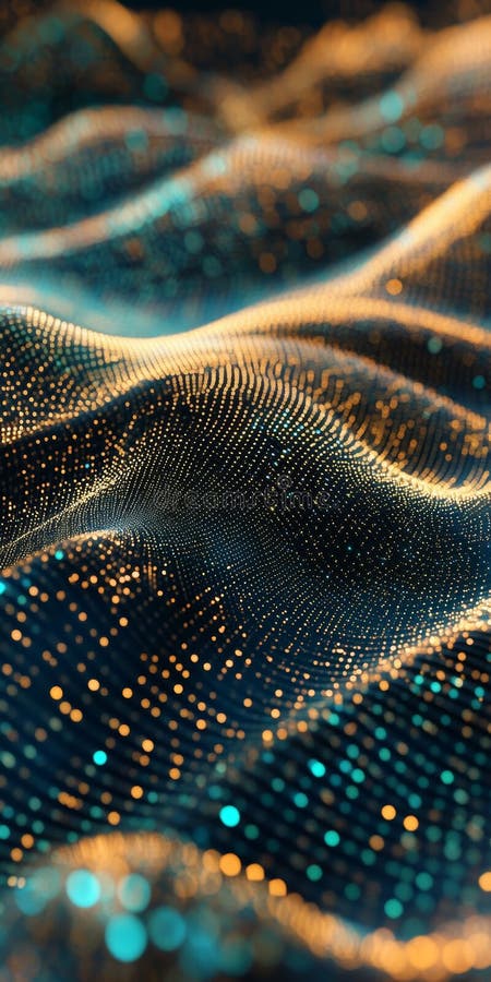 Conceptual Visualization of Data Stream with Abstract Pattern royalty free illustration