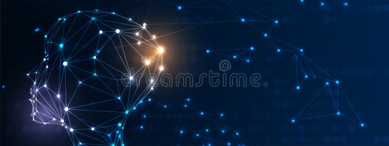 Conceptuele technologieillustratie van kunstmatige intelligentie Abstracte Futuristische Achtergrond vector illustratie Conceptuele technologieillustratie van kunstmatige intelligentie Abstracte Futuristische Achtergrond vector illustratie