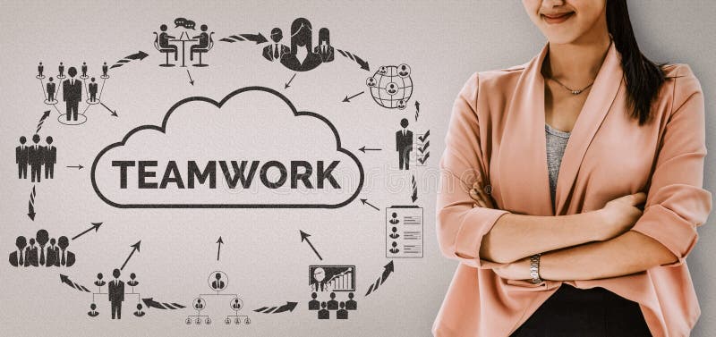 Conceptul de muncă în echipă și de resurse umane pentru întreprinderi utilizează stock photography