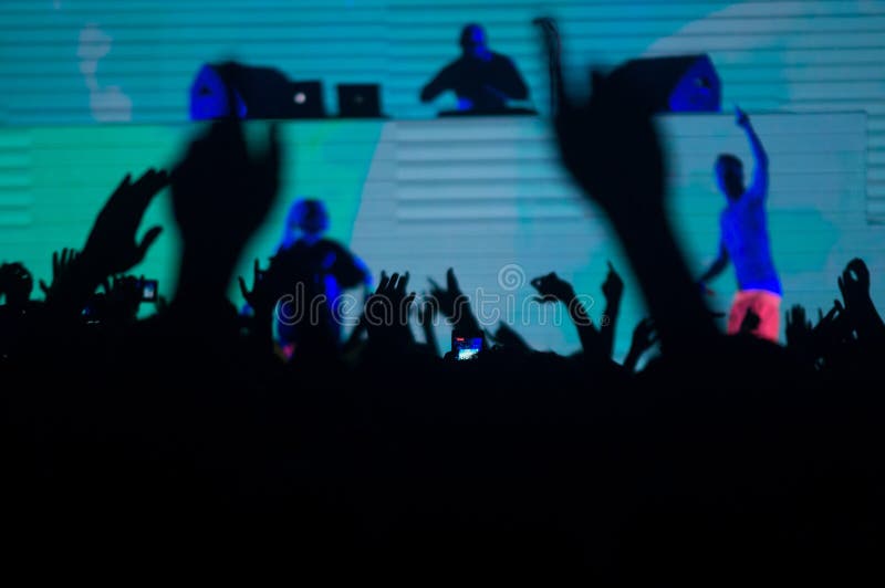 Concert de techno images stock