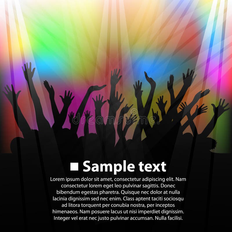 Concert, fan zone stock vector. Illustration of illumination 49613611