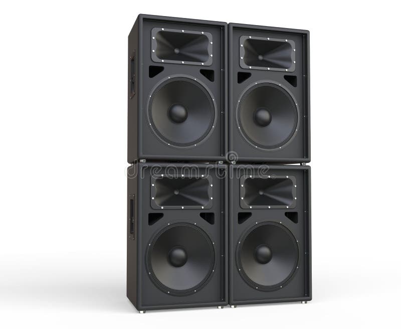4 Concert Loudspeakers stock photo. Image of band, electronics 59013464