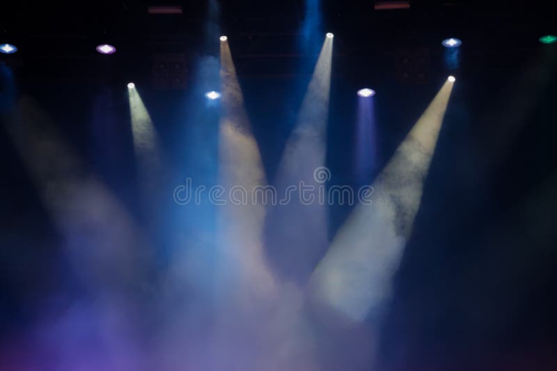 Concert stage. Stage Lights. Colorful background of stage lights.