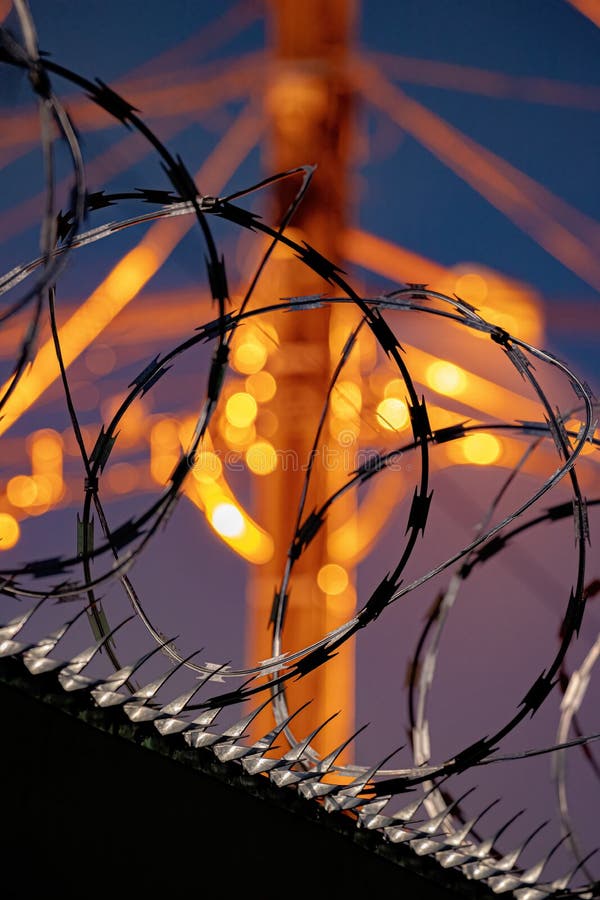 Concertina for Residential Protection Stock Image Image of