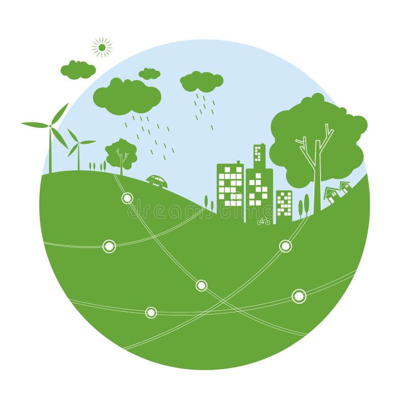 Concetti di ecologia illustrazione vettoriale Concetti di ecologia illustrazione vettoriale