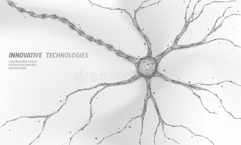 Concetto basso di anatomia del neurone umano poli Computazione neurale artificiale della nuvola della medicina di scienza di tecn illustrazione di stock Concetto basso di anatomia del neurone umano poli Computazione neurale artificiale della nuvola della medicina di scienza di tecn illustrazione di stock