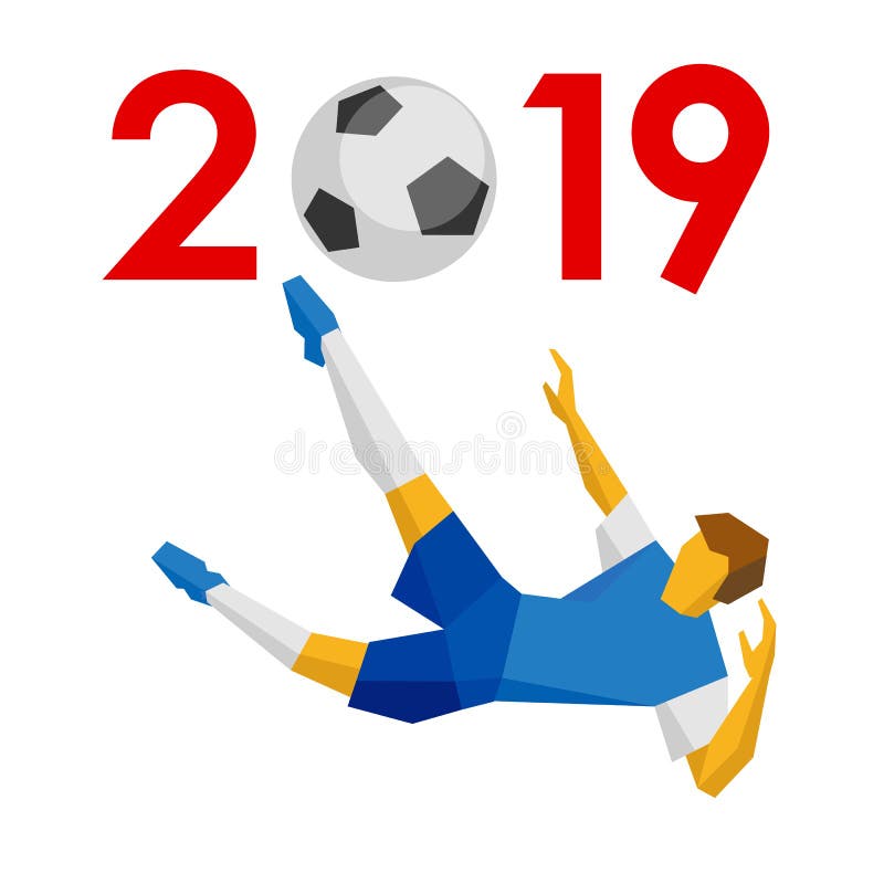 Concetto 2019 - calcio del nuovo anno illustrazione vettoriale Concetto 2019 - calcio del nuovo anno illustrazione vettoriale