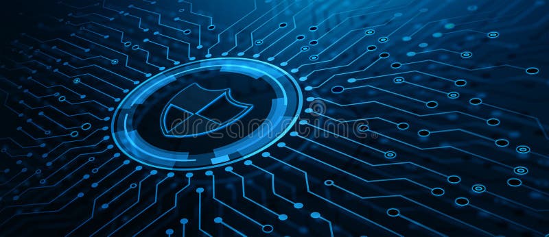 Concetto cyber di tecnologia di Internet di affari di segretezza di sicurezza di protezione dei dati immagini stock libere da diritti
