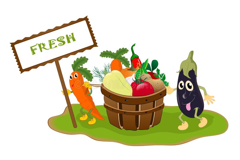 Concetto degli ortaggi freschi illustrazione di stock Concetto degli ortaggi freschi illustrazione di stock