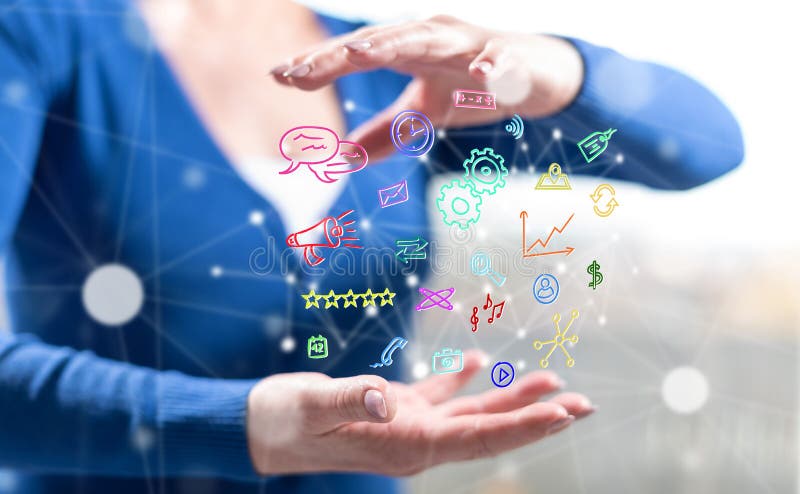 Concetto dei apps mobili fotografia stock libera da diritti