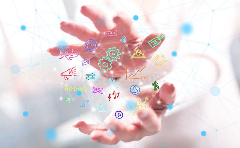 Concetto di app mobili immagine stock