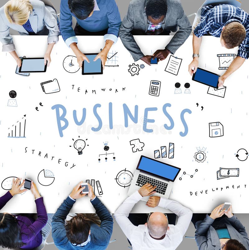 Concetto dei grafici di pianificazione di strategia delle icone di affari immagine stock Concetto dei grafici di pianificazione di strategia delle icone di affari immagine stock