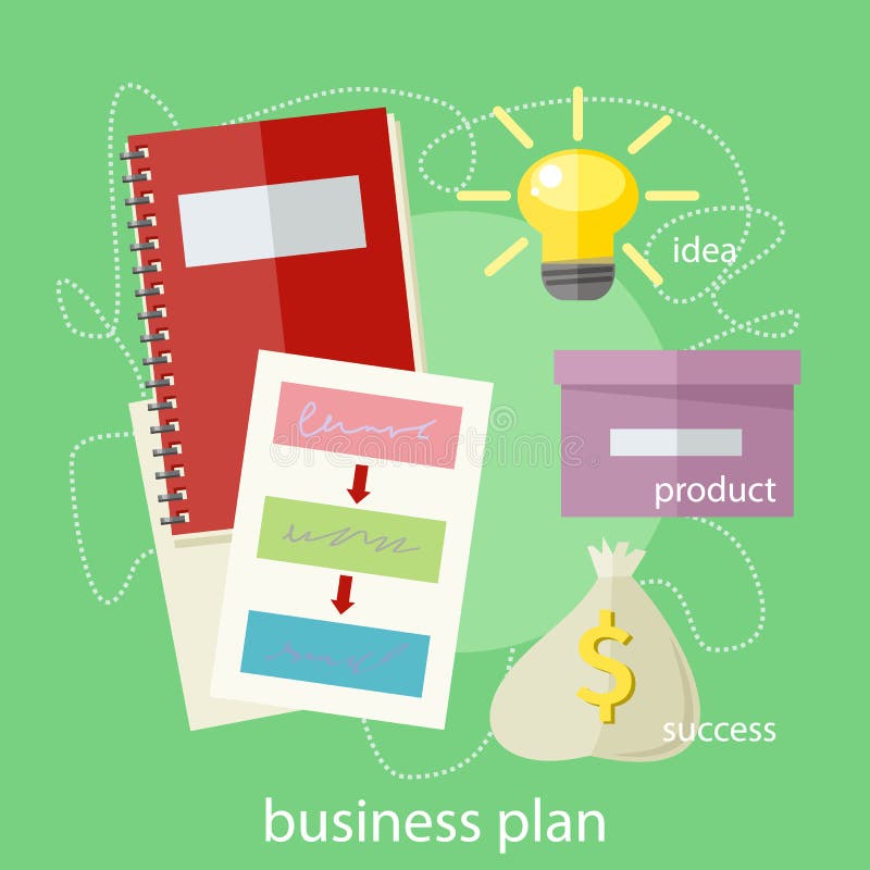 Concetto del business plan illustrazione di stock Concetto del business plan illustrazione di stock