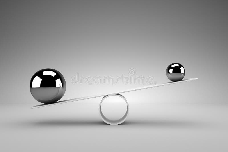 Simple balance concept - 3d render. Simple balance concept - 3d render