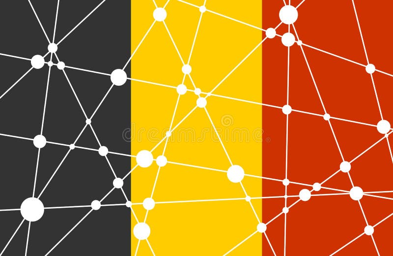 Concetto della bandiera del Belgio illustrazione vettoriale Concetto della bandiera del Belgio illustrazione vettoriale