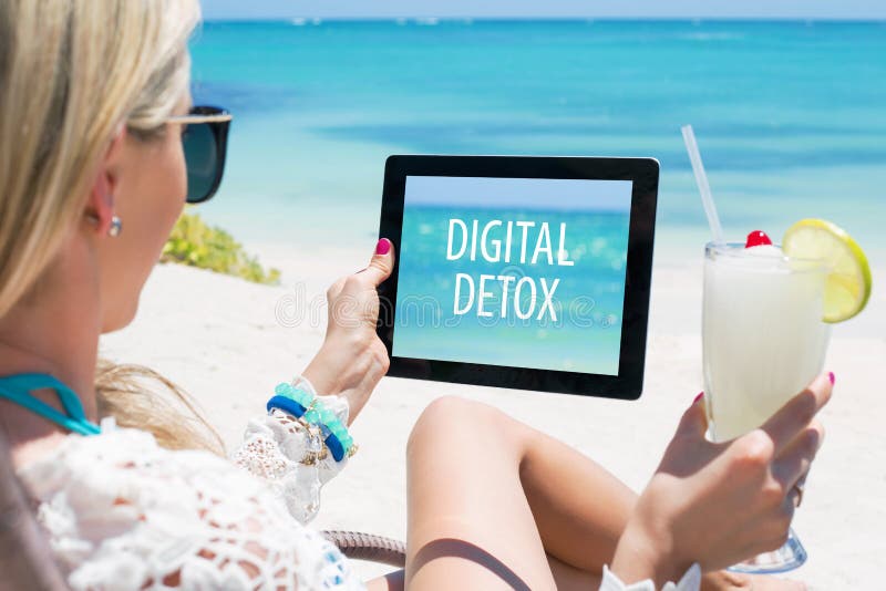 Concetto della disintossicazione di Digital immagine stock